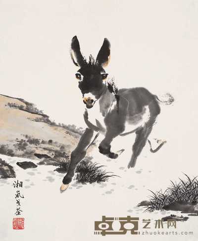 戈湘岚 驴 镜心 44×32.5cm